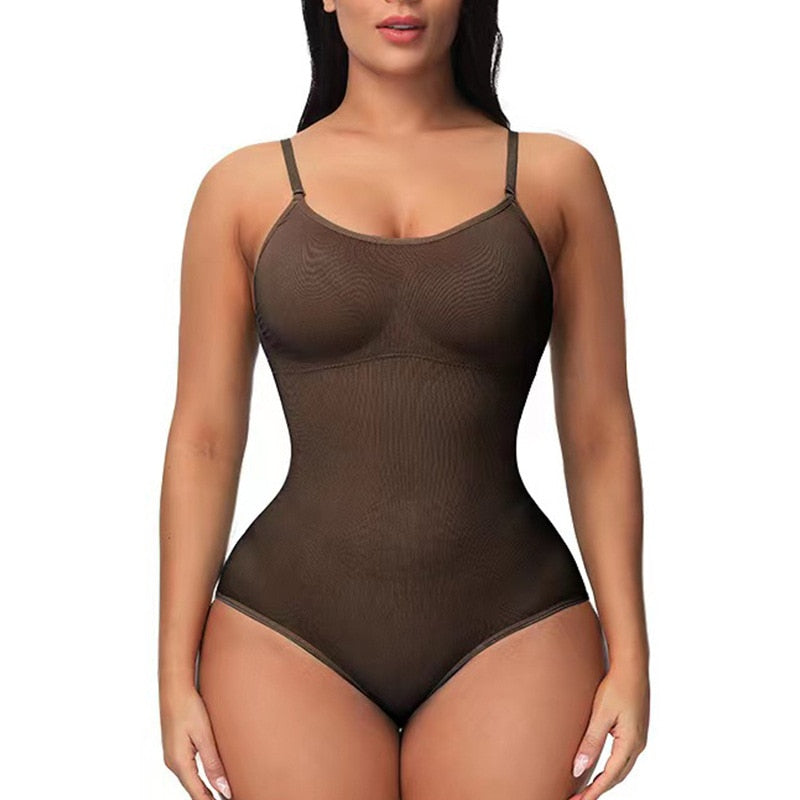 Cygen Bodysuit Shapewear Seamless One-Piece Body Shaper Women's Belly Tuck Hip Lifter Sculpting Shapewear Underwear Stretch Slim