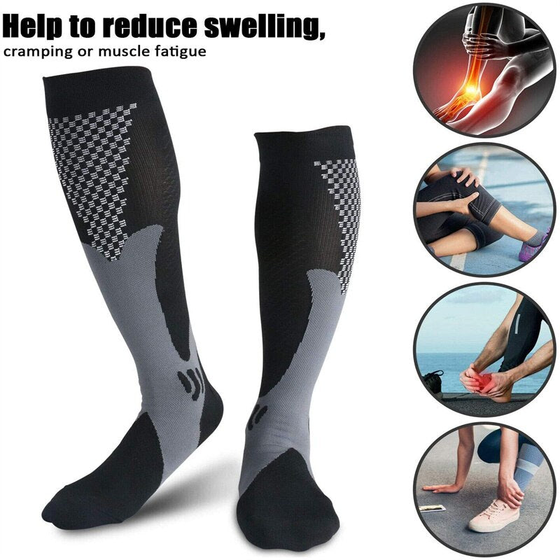 Running Compression Socks Stockings 20-30 mmhg Men Women Sports Socks for Marathon Cycling Football Varicose Veins