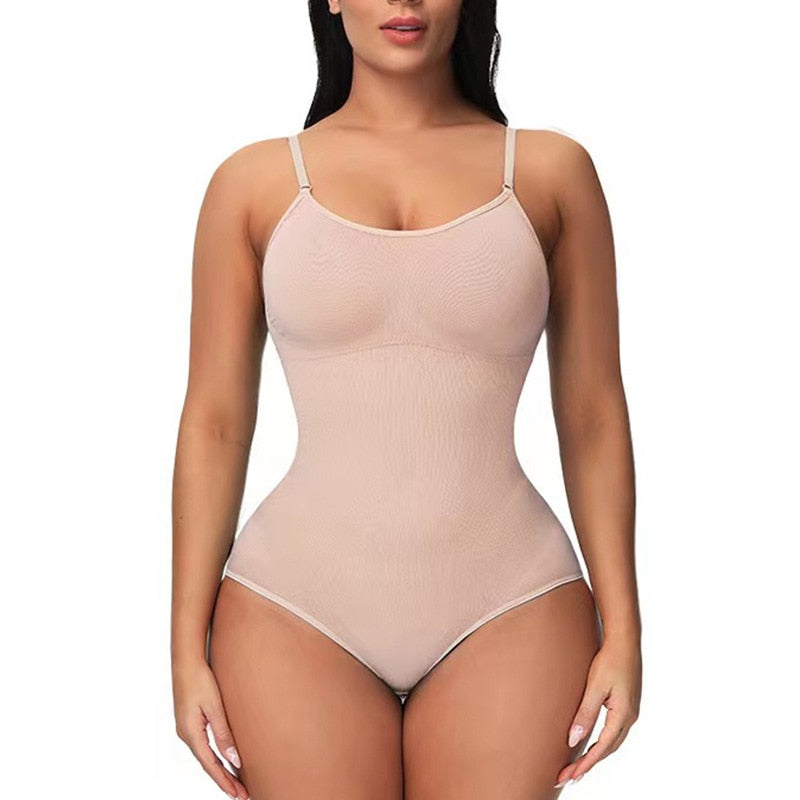 Cygen Bodysuit Shapewear Seamless One-Piece Body Shaper Women's Belly Tuck Hip Lifter Sculpting Shapewear Underwear Stretch Slim